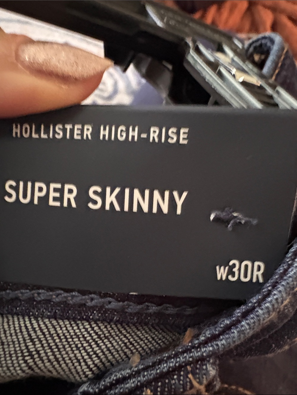 Hollister Women’s High Rise Super Skinny Blue Jeans New with Tags 10R/30R - Picture 8 of 9